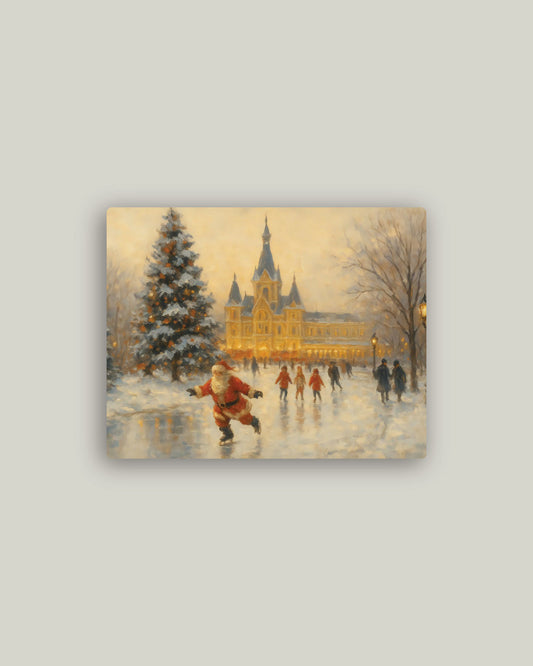 Skating Santa Artist Board