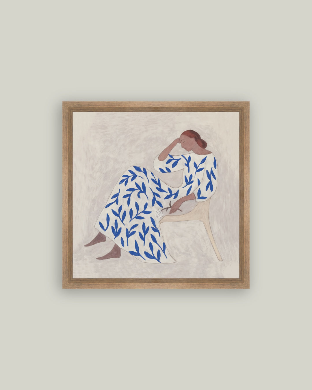 Thoughtful Woman in Blue