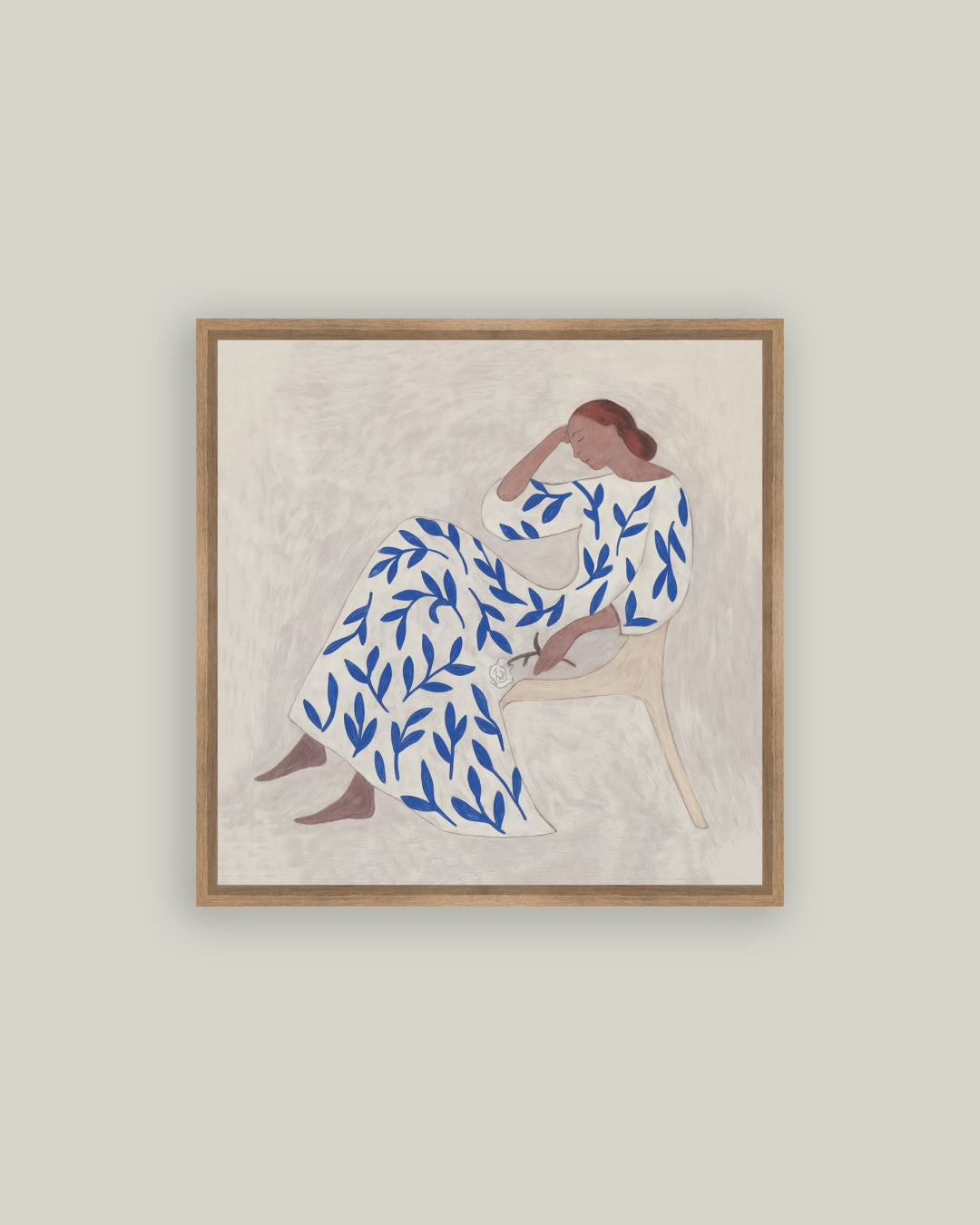 Thoughtful Woman in Blue