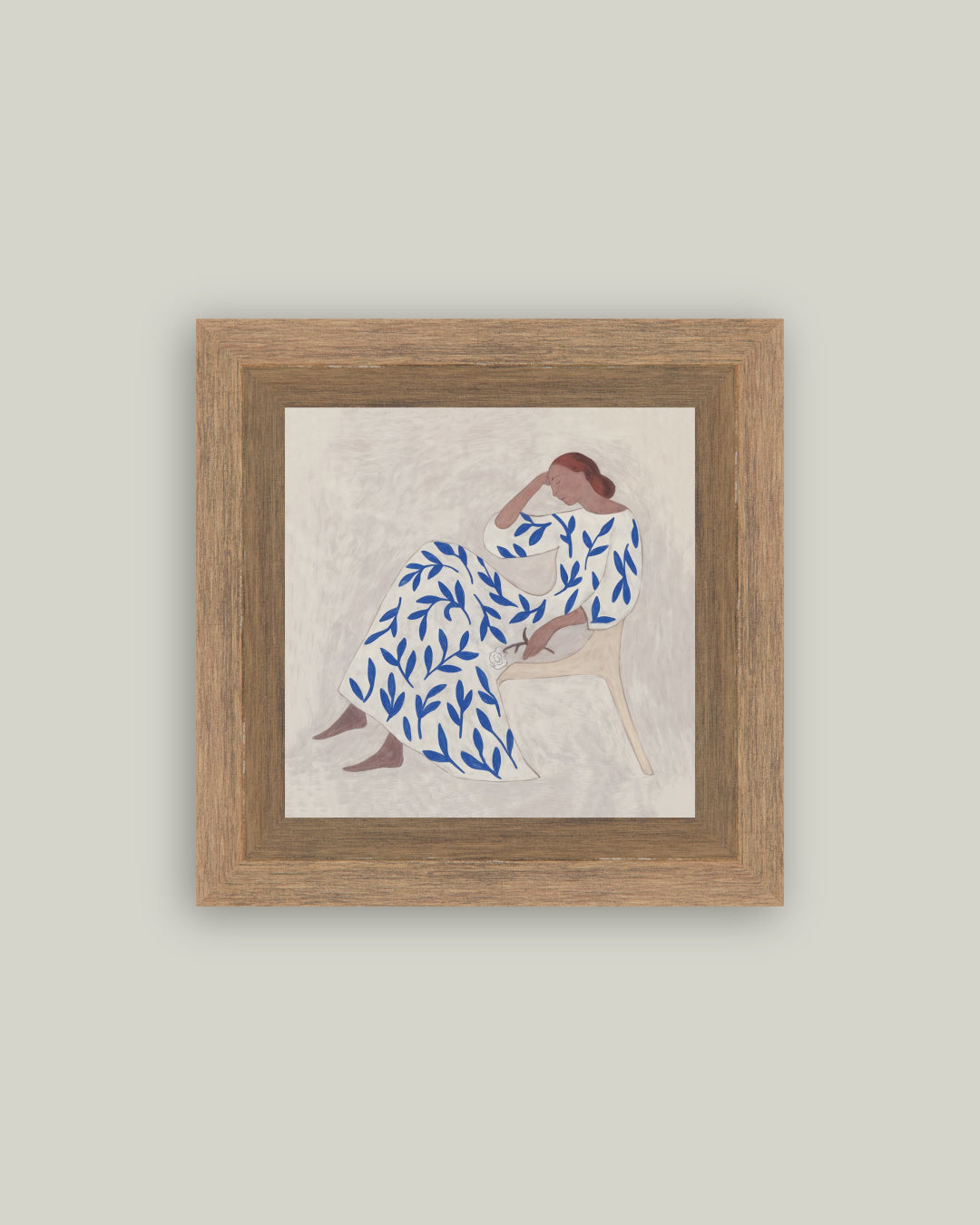Thoughtful Woman in Blue