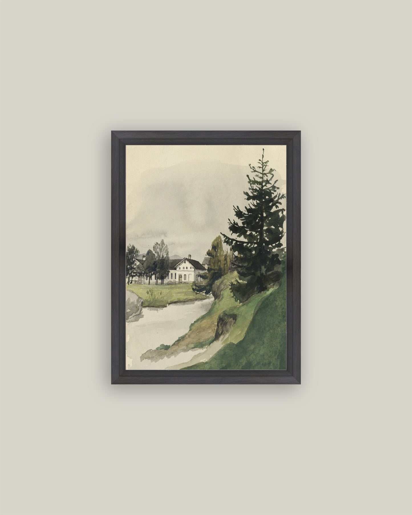 Muted Watercolor Lakeside