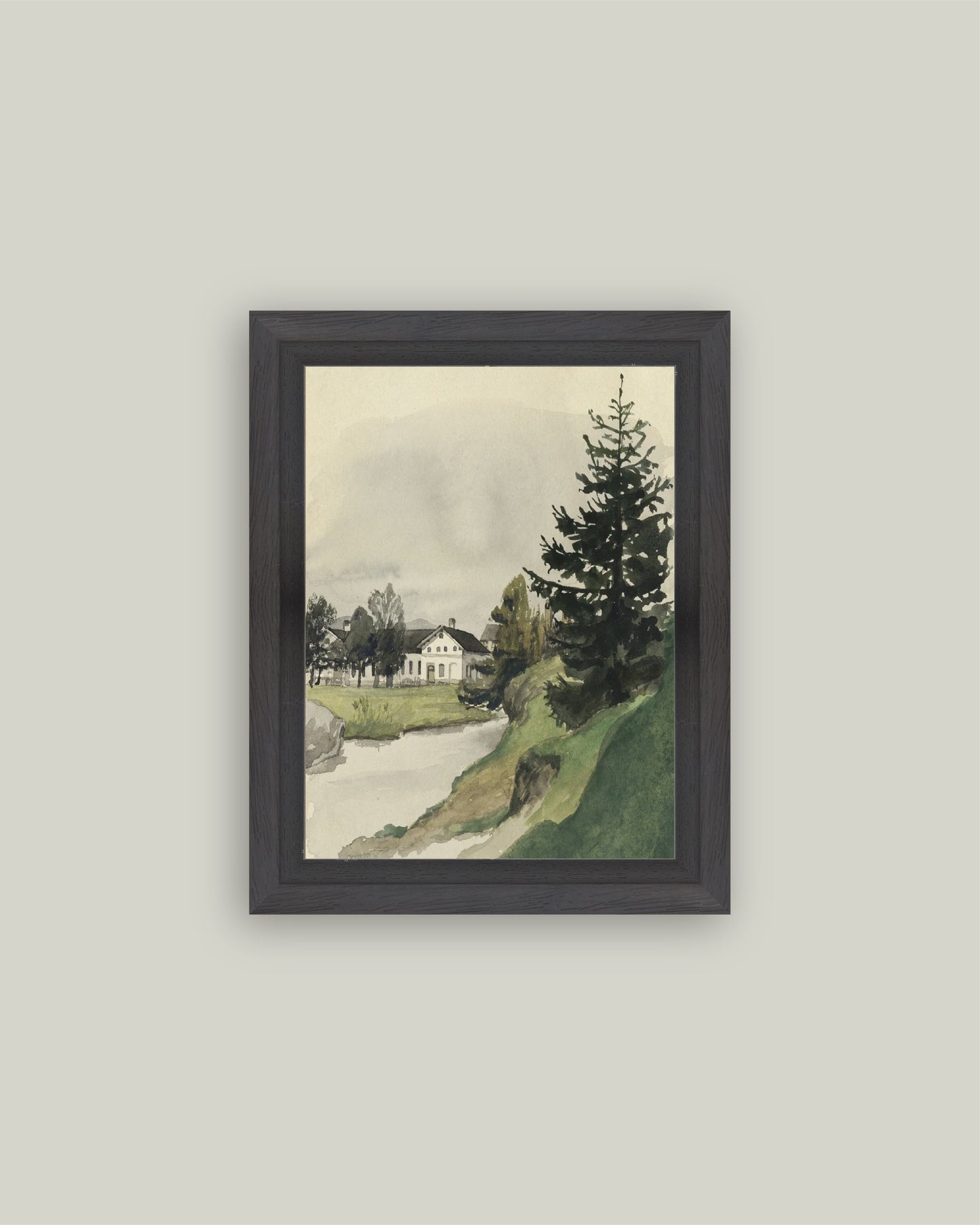 Muted Watercolor Lakeside