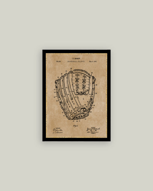 Vintage Baseball Mit Map