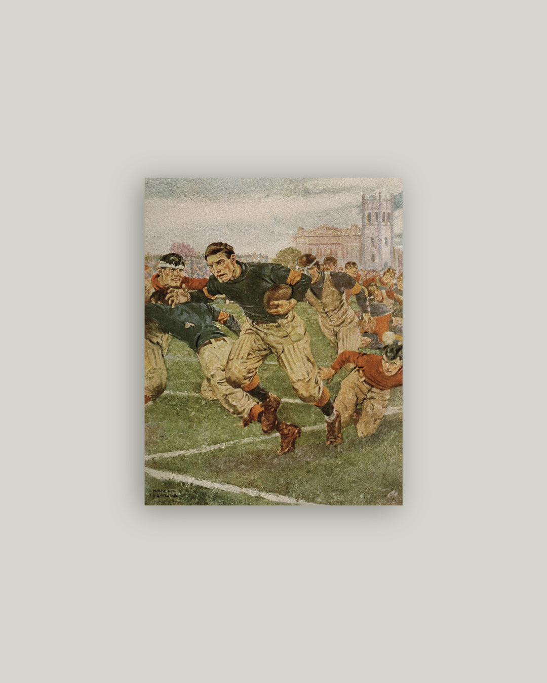 Vintage Football Player Artist Board