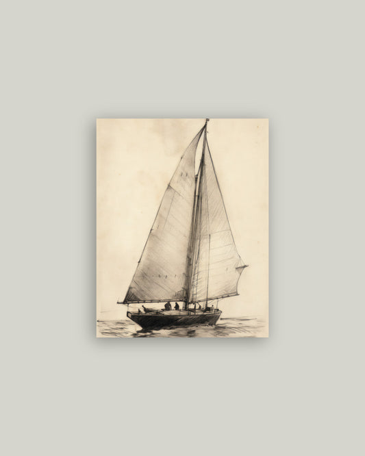 Vintage Sailboat Artist Board