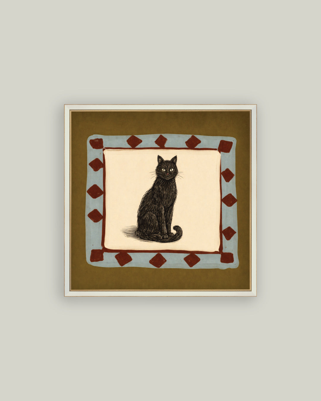 Watchful Black Cat