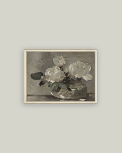 White Rose Vase
