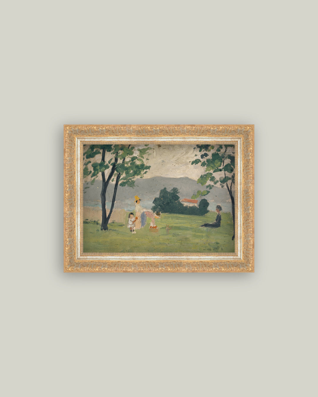 Women & Child In Meadow