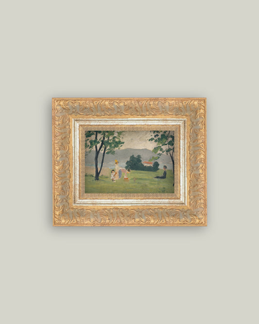 Women & Child In Meadow