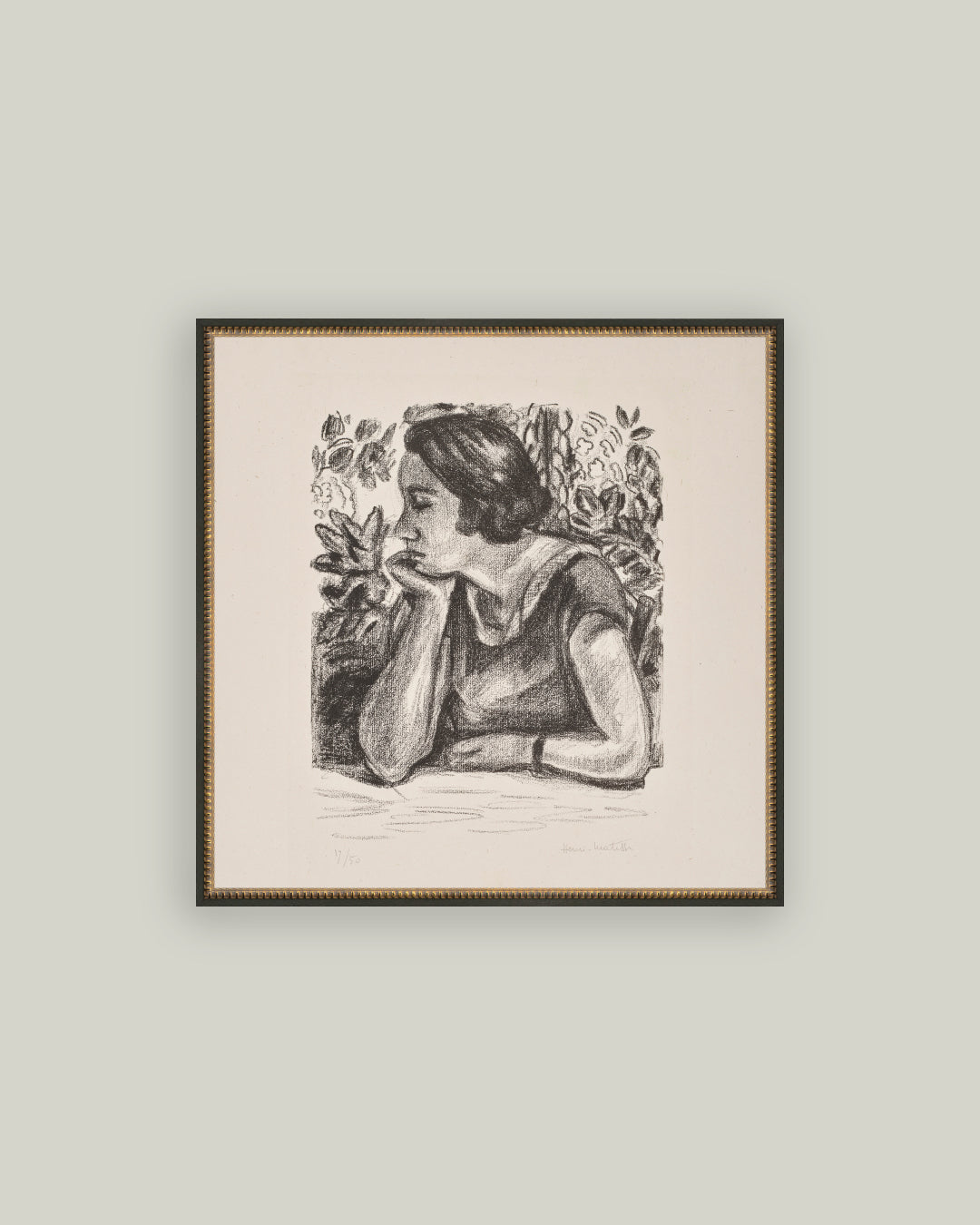 Woman Resting on Her Arm