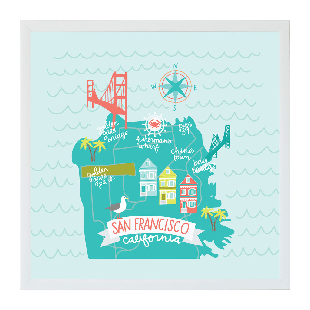 Alexa Destinations San Francisco Map Magnet Board