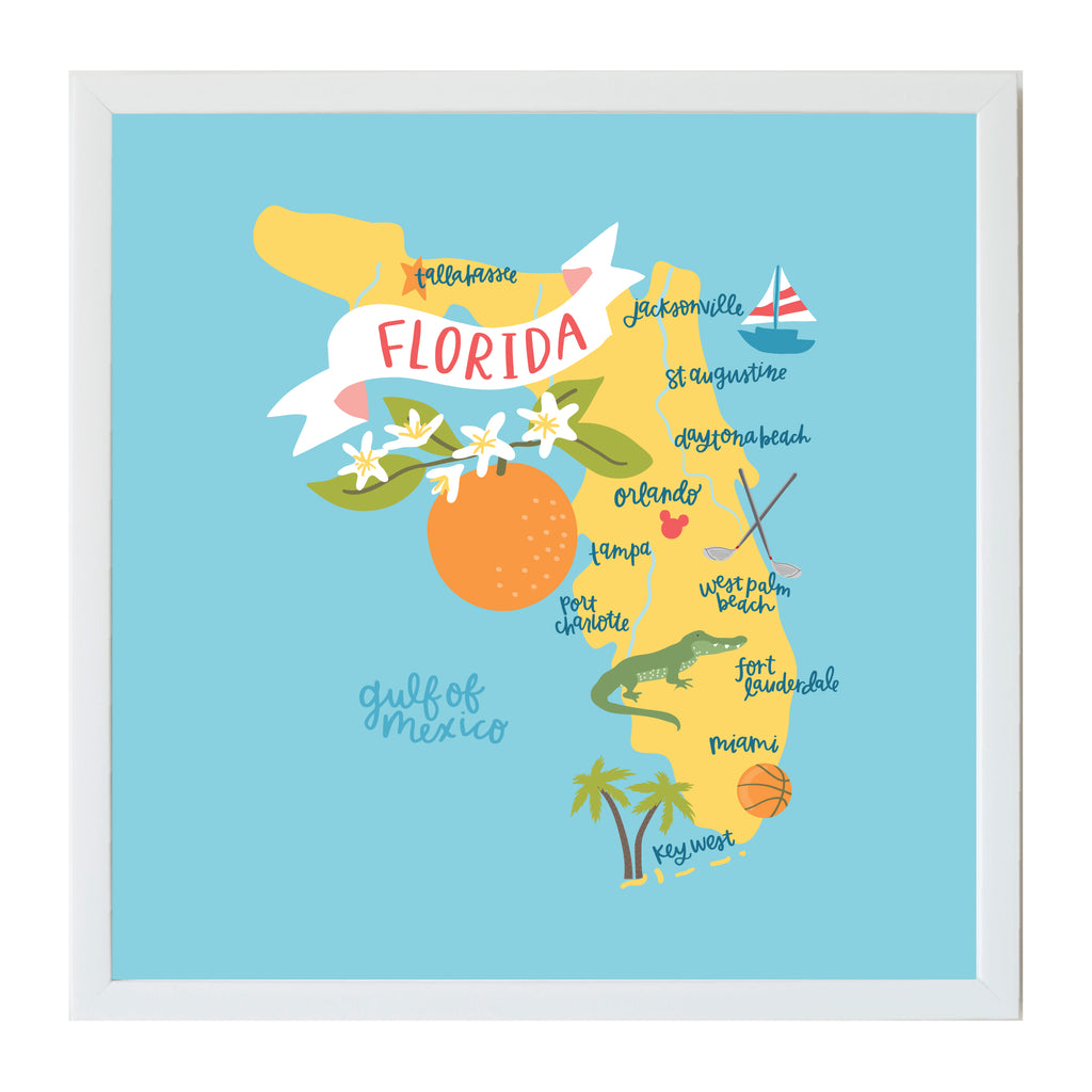 Alexa Destinations Florida State Map Magnet Board