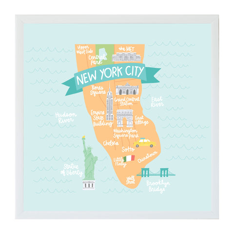 Alexa Destinations New York City Map Magnet Board