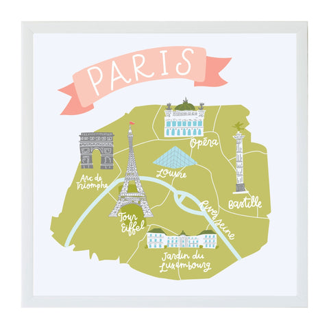 Alexa Destinations Paris Map Magnet Board