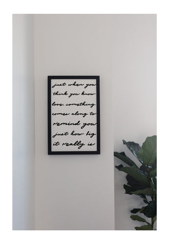 Petal Lane Home Ebony Just When You Think Magnet Board with Script Font