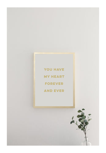 Petal Lane Home Gold You Have my Heart Magnet Board