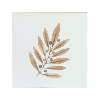 Canvas Magnet Brown Leaf