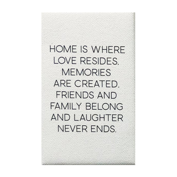 Canvas Magnet Quotes Home is Where