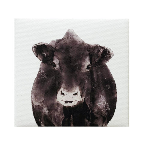 Canvas Magnet Rustic Cow