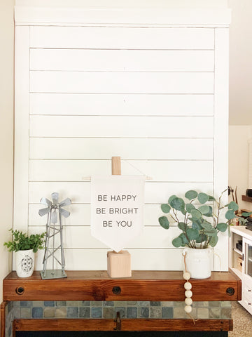 bannerlove Be Happy Be You Hanging Banner
