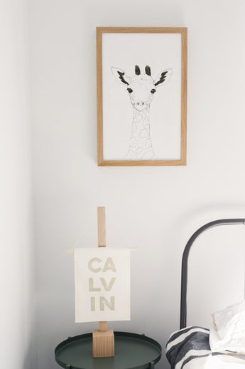 Petal Lane Home Line Drawn Giraffe Magnetic Board/Artwork