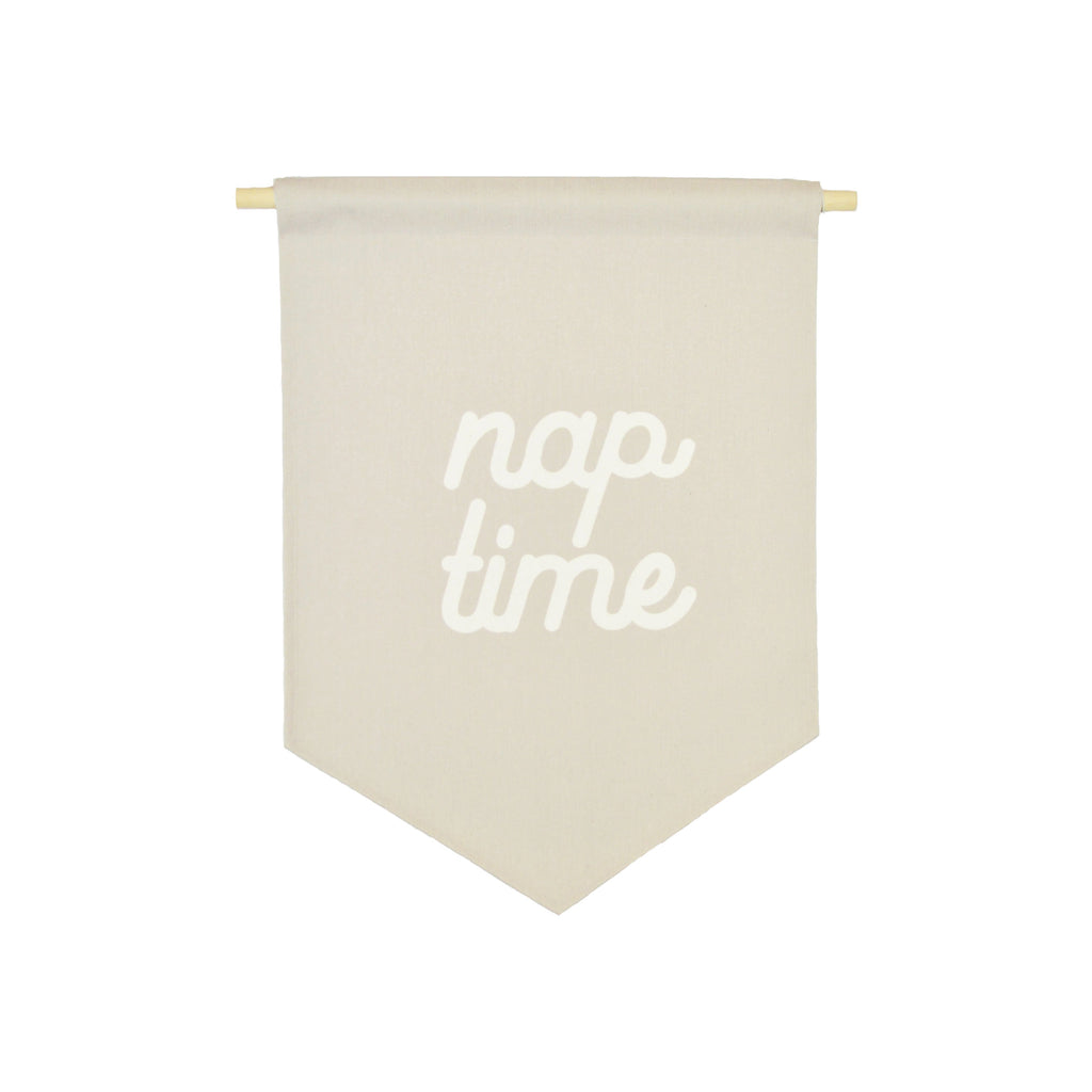 Petal Lane Home bannerlove Nap Time Banner with String and Wooden Dowel