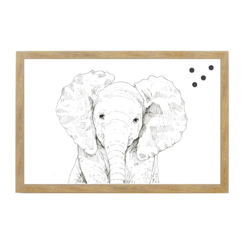 Baby Jungle Animals Line Drawn Elephant