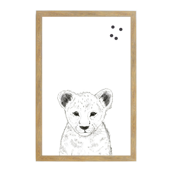 Baby Jungle Animals Line Drawn Lion Face
