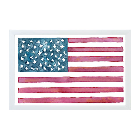 Watercolor U.S.A. Flag Seasonal Magnet Board