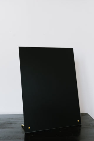 Glass Magnetic Blank Black Dry Erase Board